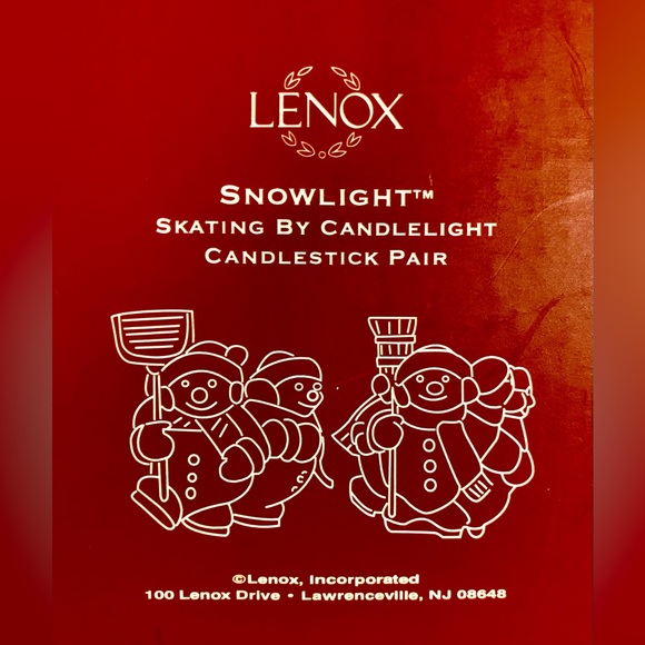 LENOX Snowlight Skating-By-Candlelight Candlestick Pair - Picture 3 of 7